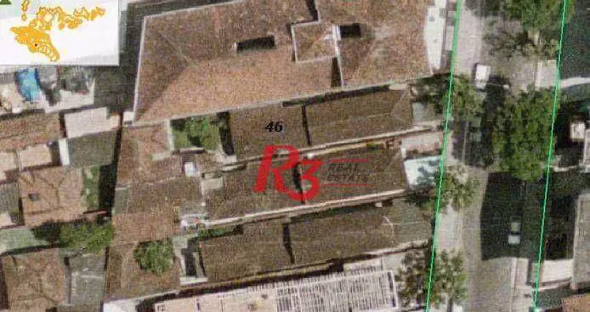 Terreno à venda, 348 m² por r$ 1.030.000,00 - campo grande - santos/sp