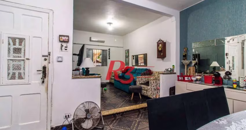 Sobreposta térrea com 2 dormitórios à venda, 135 m² - embaré - santos/sp