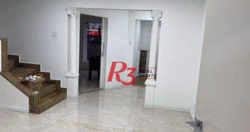 Sobrado para alugar, 200 m² por r$ 12.000,00/mês - josé menino - santos/sp