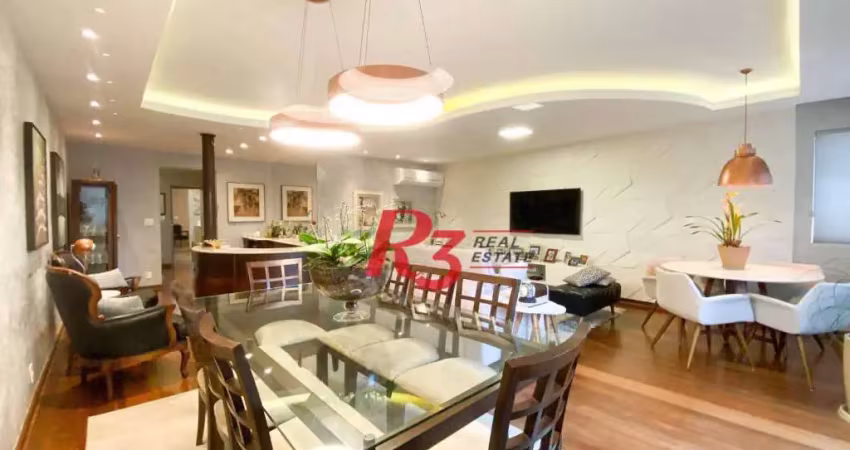 Apartamento com 4 dormitórios à venda, 186 m² por r$ 1.300.000,00 - embaré - santos/sp