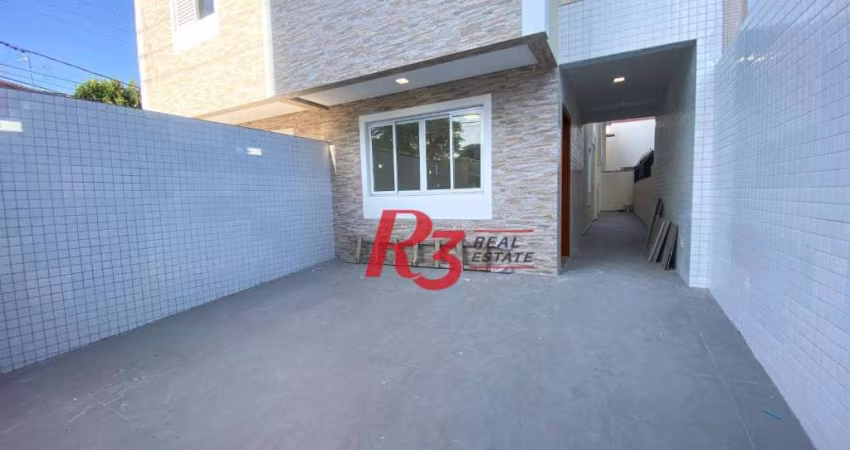 Sobrado com 3 dormitórios à venda, 120 m² por R$ 1.245.000,00 - Boqueirão - Santos/SP