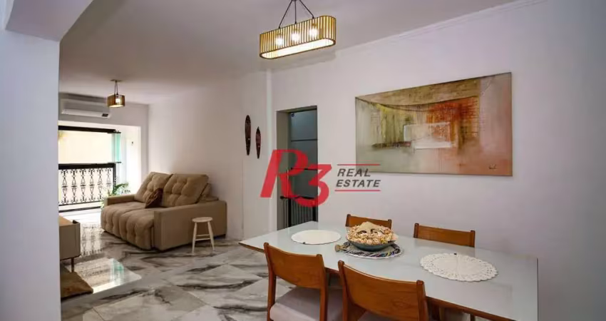 Apartamento com 2 dormitórios, 128 m² - venda por R$ 750.000,00 ou aluguel por R$ 6.500,00/mês - Campo Grande - Santos/SP