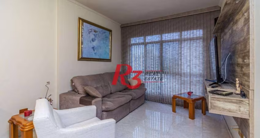 Apartamento com 2 dormitórios à venda, 84 m² por R$ 600.000,00 - Campo Grande - Santos/SP