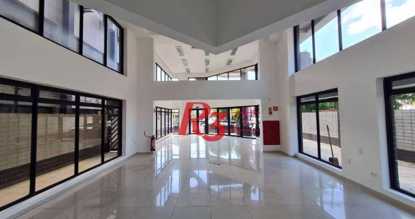 Loja, 382 m² - venda por R$ 3.500.000,00 ou aluguel por R$ 21.816,00/mês - Boqueirão - Santos/SP