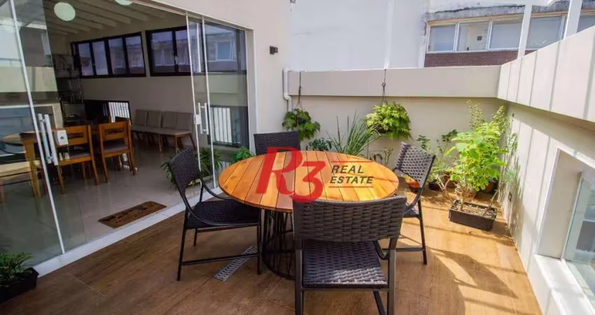 Cobertura com 3 dormitórios à venda, 224 m² - José Menino - Santos/SP
