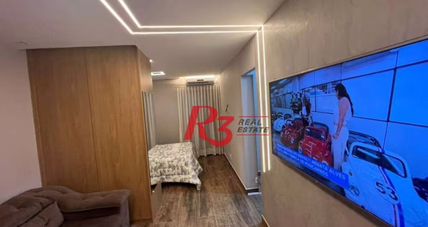 Flat com 1 dormitório à venda, 38 m² por R$ 300.000,00 - Centro - São Vicente/SP