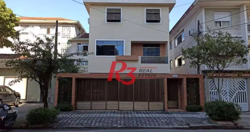 Sobrado com 4 dormitórios para alugar, 220 m² por r$ 12.000,00/mês - embaré - santos/sp