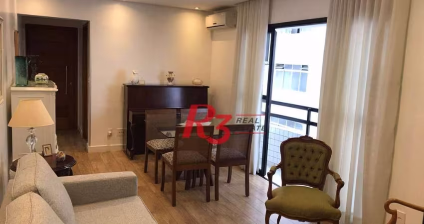 Apartamento com 2 dormitórios à venda, 85 m² - Gonzaga - Santos/SP