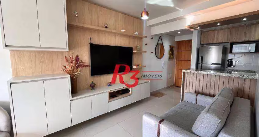 Apartamento com 2 dormitórios à venda, 53 m² por r$ 780.000,00 - embaré - santos/sp