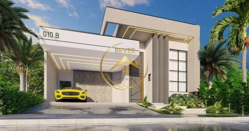 Casa à venda em Paulínia, Jardim Vista Alegre, com 3 suítes, com 210 m², Santorini Residencial Club