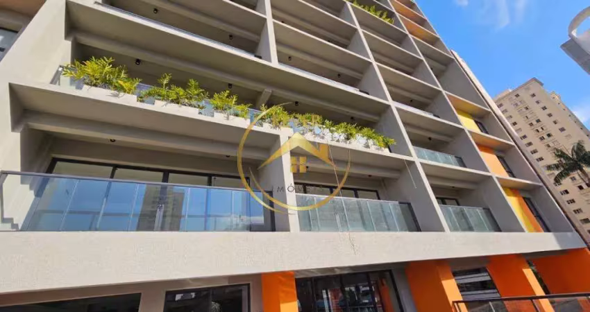 Apartamento à venda em campinas, cambuí, com 1 suíte, com 39 m², mm536