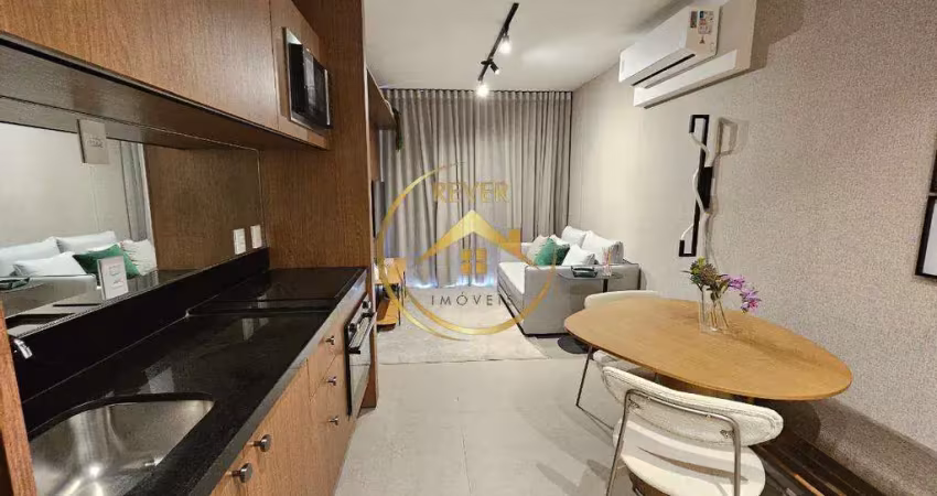 Apartamento à venda em campinas, cambuí, com 1 suíte, com 40 m², mm536