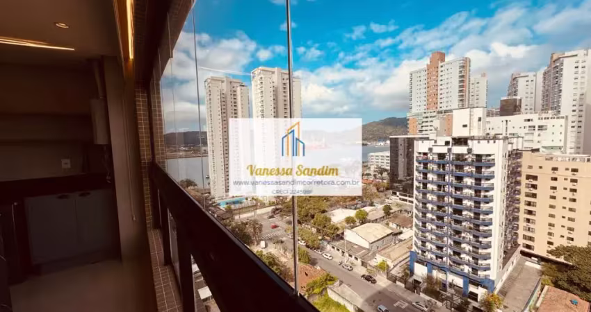 Apartamento novo, 2 dormitórios, 1 suíte, vista mar, vaga, elevador e lazer completo