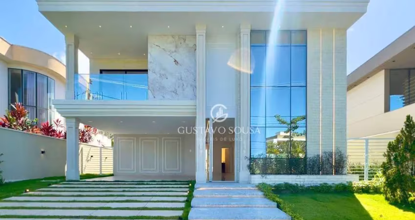 Casa neoclássica, com 5 dormitórios à venda, 368 m² por r$ 3.800.000 - cidade alpha residencial ceará - eusébio/ce