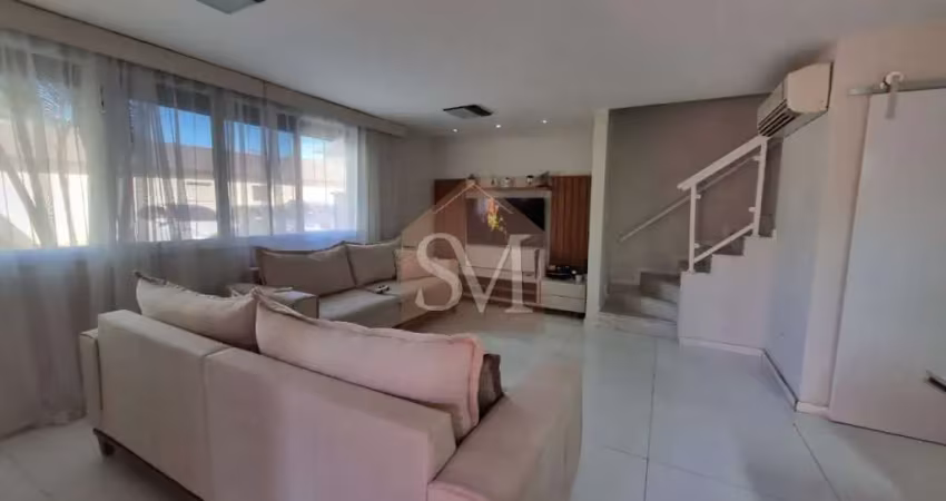 Recreio - casa triplex à venda 3 quartos sendo um suíte, 180 m² , 2 vagas com quintal condomínio del mare (porteira)