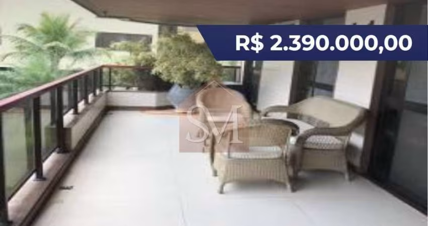 BARRA DA TIJUCA APARTAMENTO 4 QUARTOS 243M², COM 3 VAGAS..