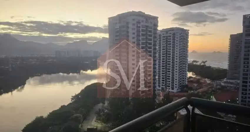 Oportunidade única: apartamento de 3 quartos com vista para lagoa marapendi e praia da lúcio costa na barra da tijuca, rio de janeiro