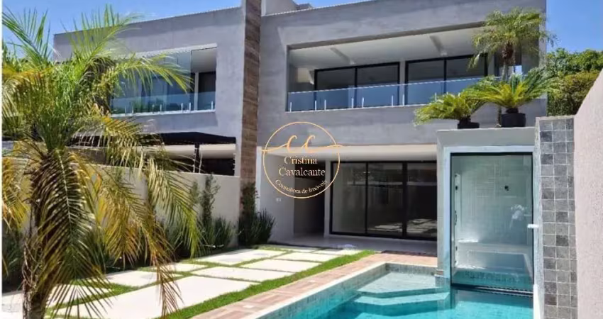Casa contemporânea triplex com 4 suítes, 360 m² e piscina na barra da tijuca-rj! aproveite!