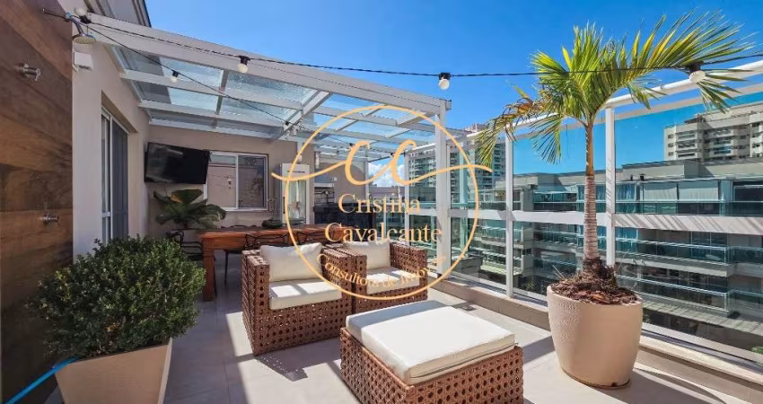 Cobertura de Luxo no Recreio dos Bandeirantes - 3 Quartos, 153m², 2 Vagas de Garagem, Área Gourmet - RJ