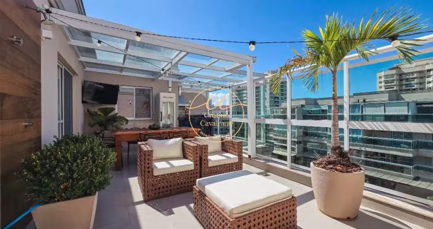 Cobertura de luxo no recreio dos bandeirantes - 3 quartos, 153m², 2 vagas de garagem, área gourmet - rj