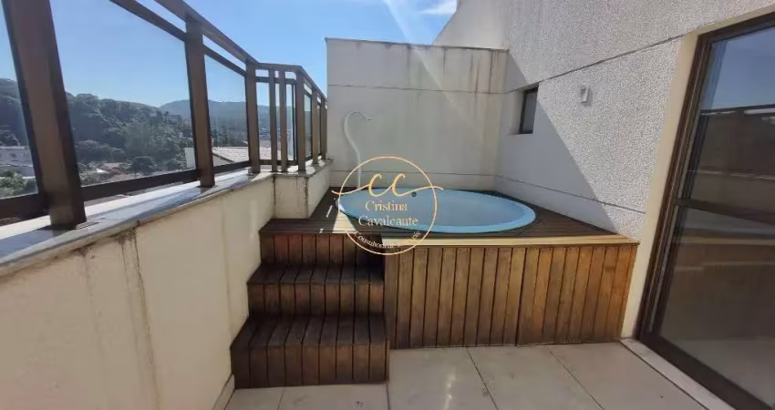 Pechincha/rj - cobertura de 3 quartos com 1 suíte, 2 salas, 3 banheiros e 1 vaga de garagem, 120m² de área. imperdível!