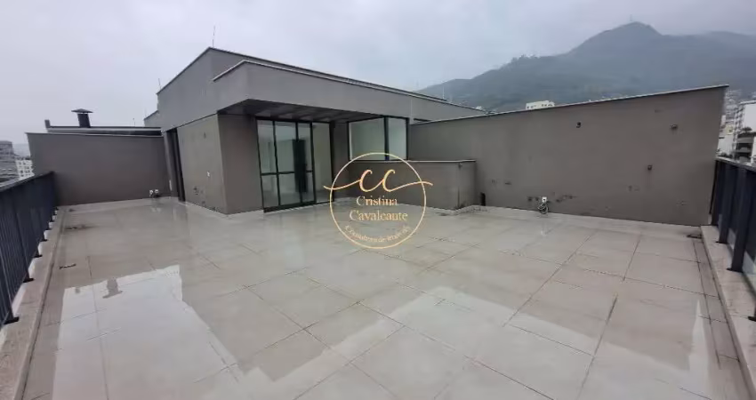 Tijuca/one-cobertura duplex à venda 4 quartos sendo 1 suíte, 221,34 m², 2 vagas, varanda gourmet e amplo terraço em l.