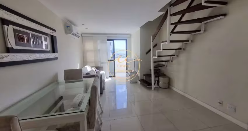 Oportunidade única! apartamento à venda no recreio dos bandeirantes, rio de janeiro - 2 suítes, vista para o mar, mobiliado.