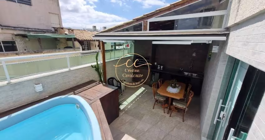 Cobertura de luxo no pechincha: 4 quartos transformado em 3 suítes, 136m², piscina e churrasqueira. confira agora!