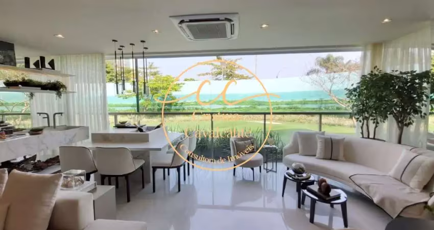 Atlântico Golf - Apartamento à venda na Barra da Tijuca com 3 quartos, 2 suítes e vista para a lagoa