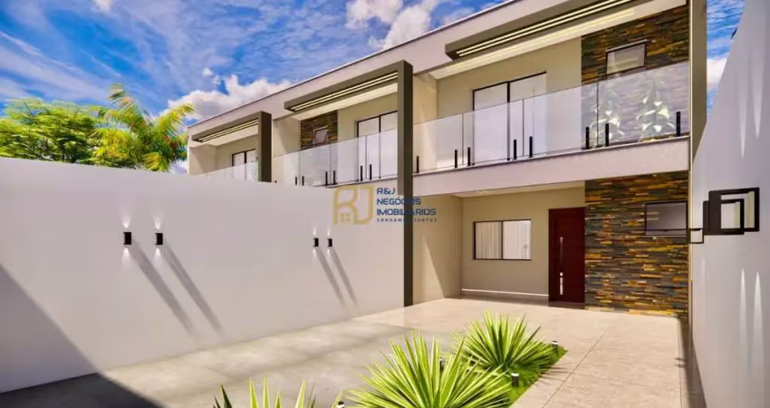 Casa geminada à venda - 3 suítes 1 com varanda - 4 vagas - 180m² - santa amélia