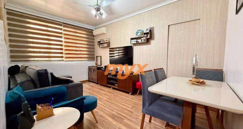 Apartamento com 2 dormitórios à venda, 70 m² por R$ 530.000,00 - Embaré - Santos/SP