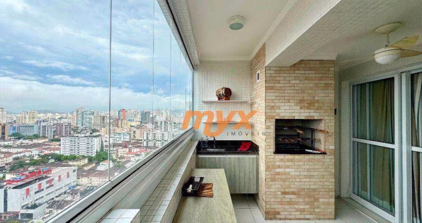 Apartamento com 2 dormitórios para alugar, 88 m² por R$ 4.900,00/mês - Vila Belmiro - Santos/SP