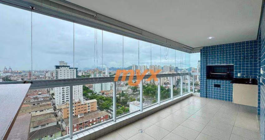 Apartamento com 3 dormitórios à venda, 136 m² por R$ 1.750.000,00 - Ponta da Praia - Santos/SP