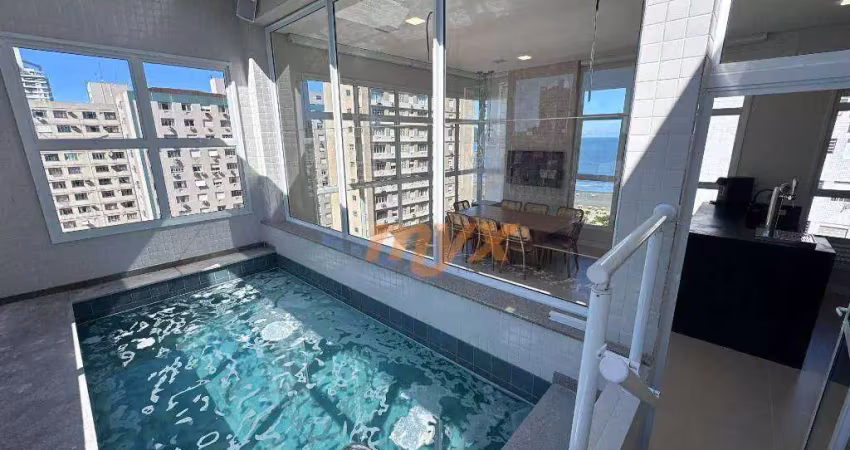 Cobertura com 3 dormitórios à venda, 158 m² por R$ 4.000.000,00 - Embaré - Santos/SP