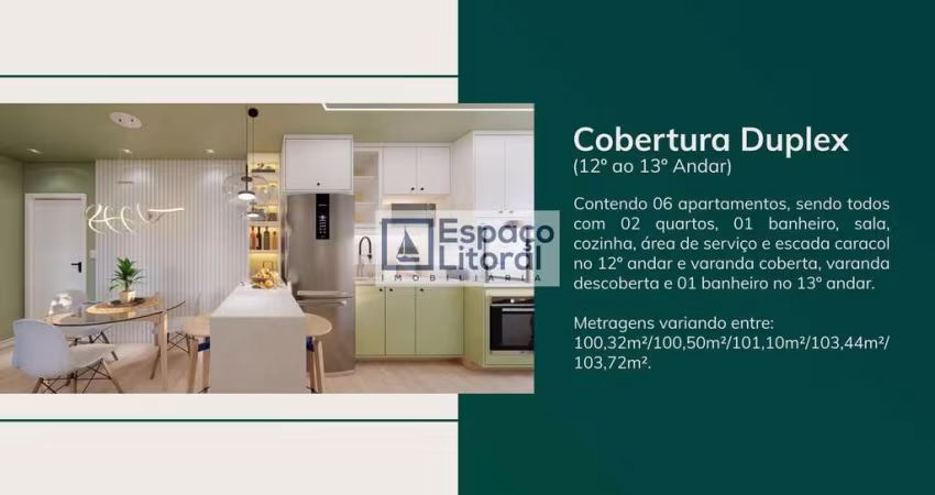 Apartamento Duplex com 2 dormitórios à venda, 103 m² por R$ 725.060 - Jardim das Gaivotas - Caragua