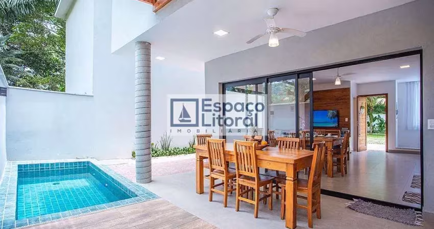 Sobrado em condomínio, com 3 suítes, piscina privativa á venda, em maresias - são sebastião/sp