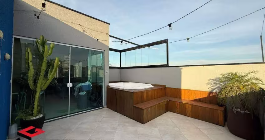 Cobertura à venda 2 quartos 1 suíte 1 vaga paraíso - santo andré - sp