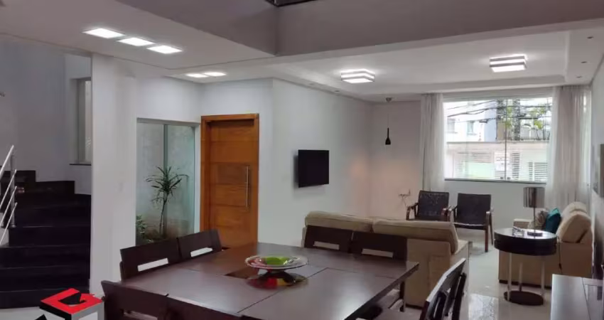 Sobrado à venda 3 quartos 1 suíte 4 vagas jardim bela vista - santo andré - sp