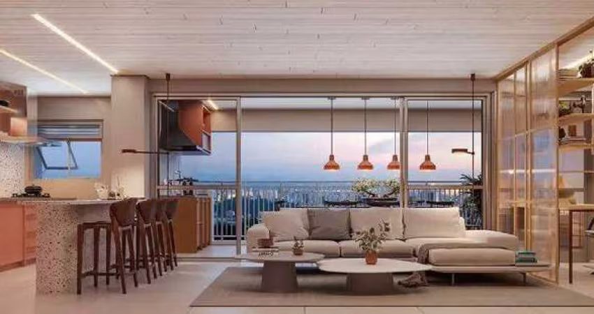 Apartamento Vila Mariana, metrô Santa Cruz, 73 m², 2 quartos, 1 suíte, varanda gourmet, cozinha americana, sala, lavanderia, 1 vaga e lazer completo.