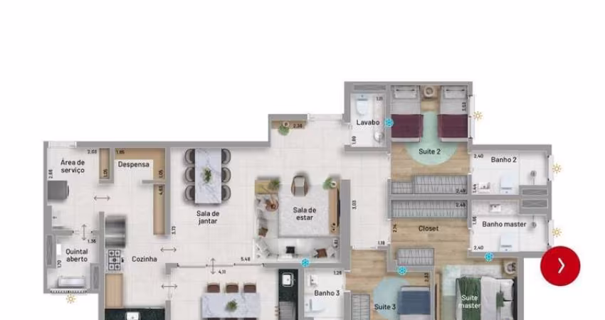 Apartamento à venda 3 quartos 3 suítes 2 vagas Nova Petrópolis - São Bernardo do Campo - SP