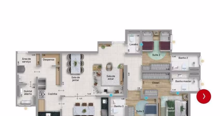 Apartamento à venda 3 quartos 3 suítes 2 vagas Nova Petrópolis - São Bernardo do Campo - SP