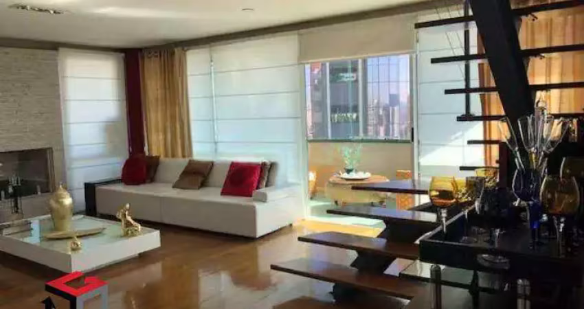 Cobertura para aluguel 5 quartos 5 suítes 4 vagas jardim - santo andré - sp