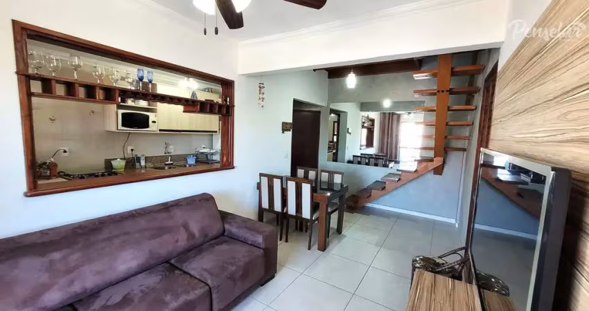 Ubatuba - tenório: cobertura duplex com 3 dormitórios, suíte e varanda gourmet.