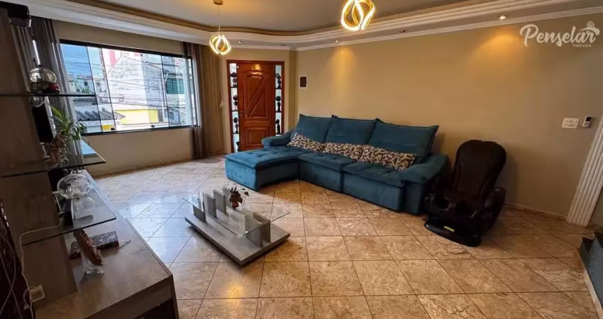 Santo andré - sobrado a venda 3 suítes 4 vagas área gourmet e 366m² - mobiliado