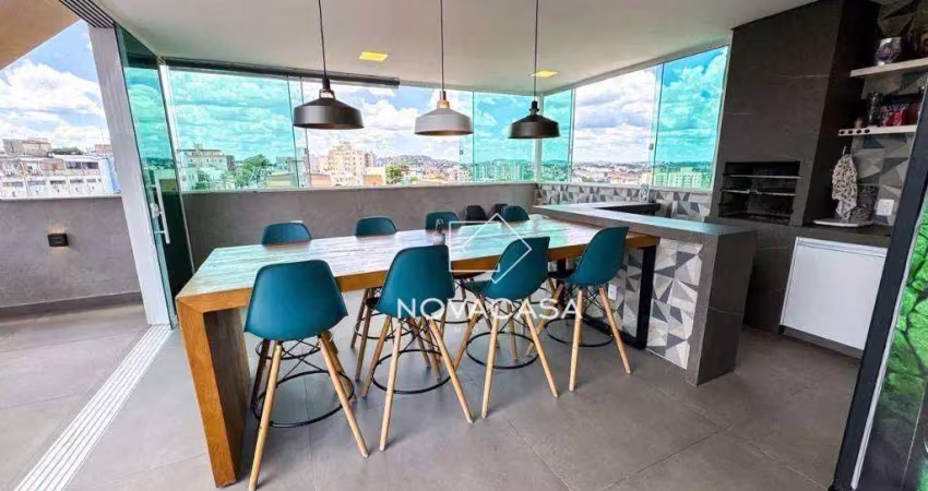 Cobertura com 3 dormitórios à venda, 160 m² por r$ 920.000,00 - santa branca - belo horizonte/mg