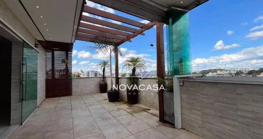 Cobertura com 3 dormitórios à venda, 144 m² por r$ 735.000,00 - santa rosa - belo horizonte/mg