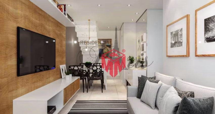 Sobrado com 2 dormitórios à venda, 69 m² por R$ 410.000,00 - Vila Príncipe de Gales - Santo André/SP