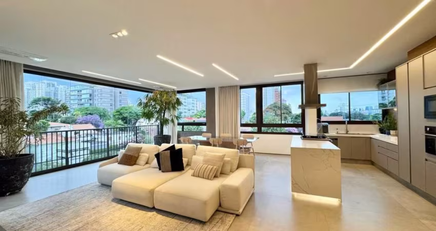Condomínio Simmetria Brooklin - apartamento de 157m2 com 3 quartos, sendo 3 suítes, 3 banheiros, 2 v