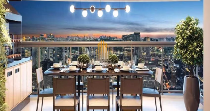 CONDOMINIO LEDGE BROOKLIN- APARTAMENTO DE 33m² COM 1 DORMITÓRIO, 1 BANHEIRO E VARANDA.