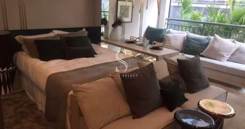 Condomínio thera ibirapuera em vila clementino - studio de 27m² com dormitório, banheiro e varanda.